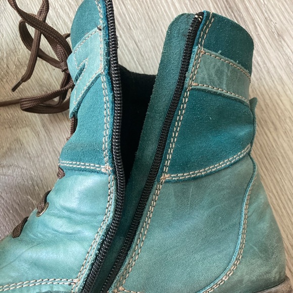 DROMEDARIS KARA BOOT TEAL REAL LEATHER (WOMEN'S) (39) made in Portugal - Picture 8 of 15